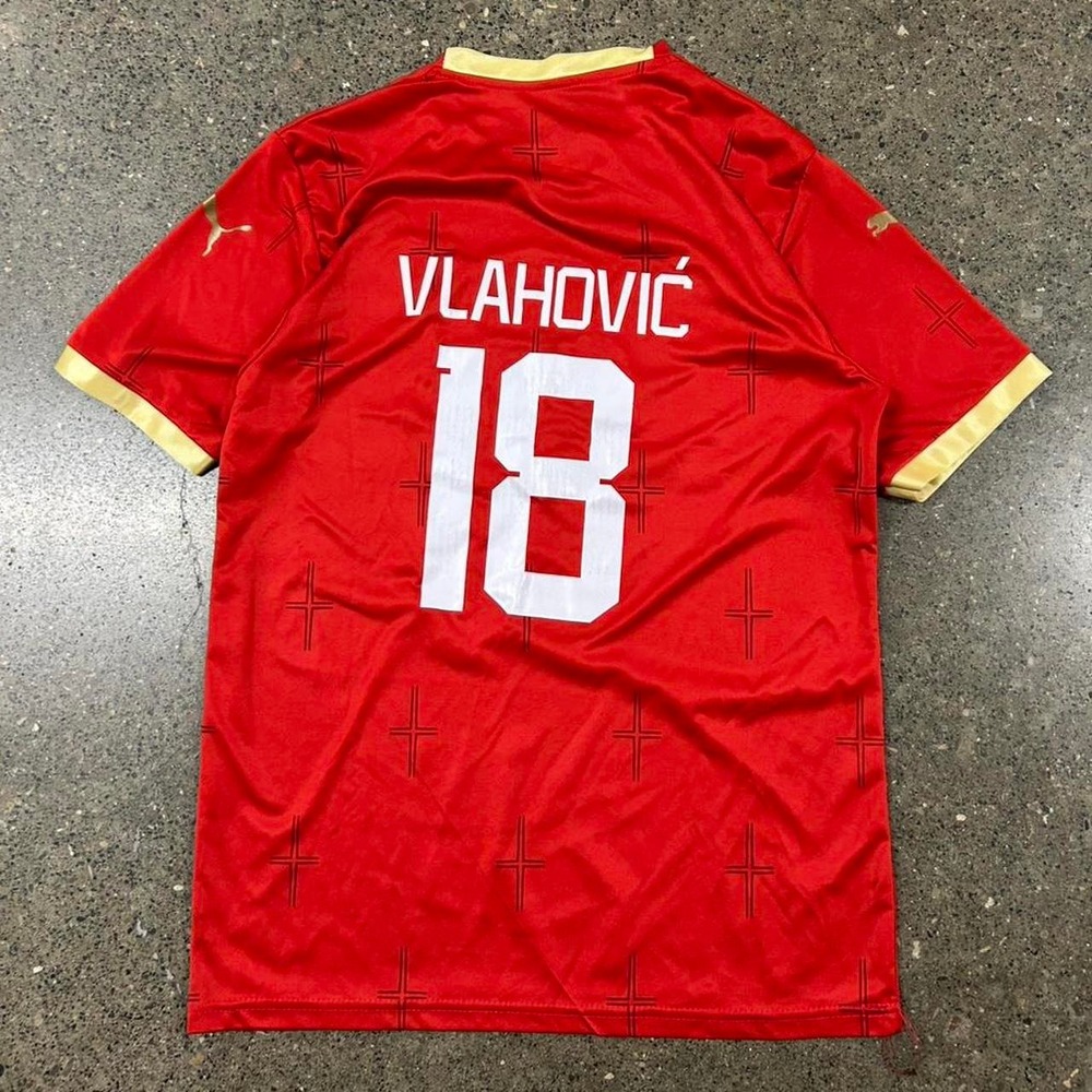 2022/23 Serbia Home Jersey #18 Vlahovic (Size Medium) Puma World Cup Soccer Kit